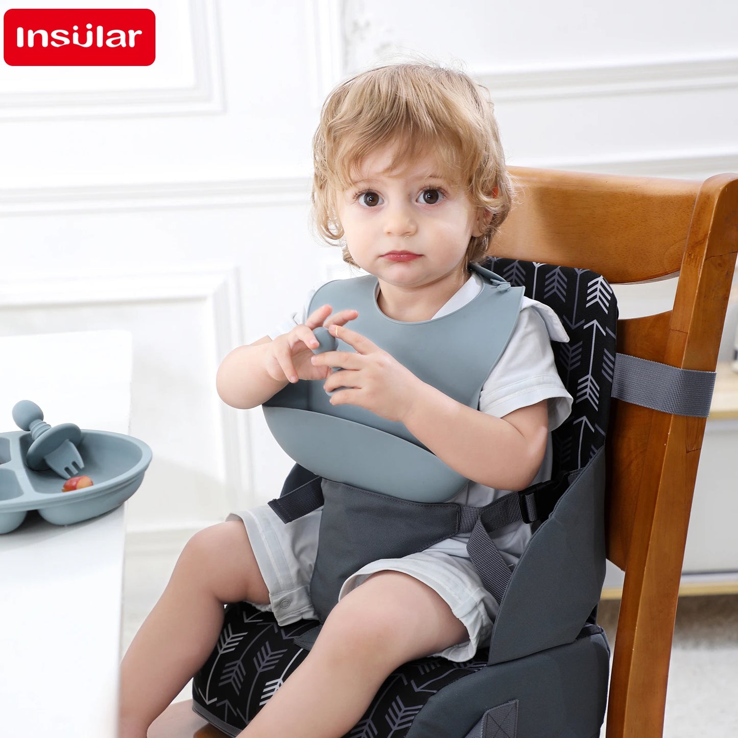 Toddler Height Cushion seat, Baby Dining Chair Height Cushion, portable