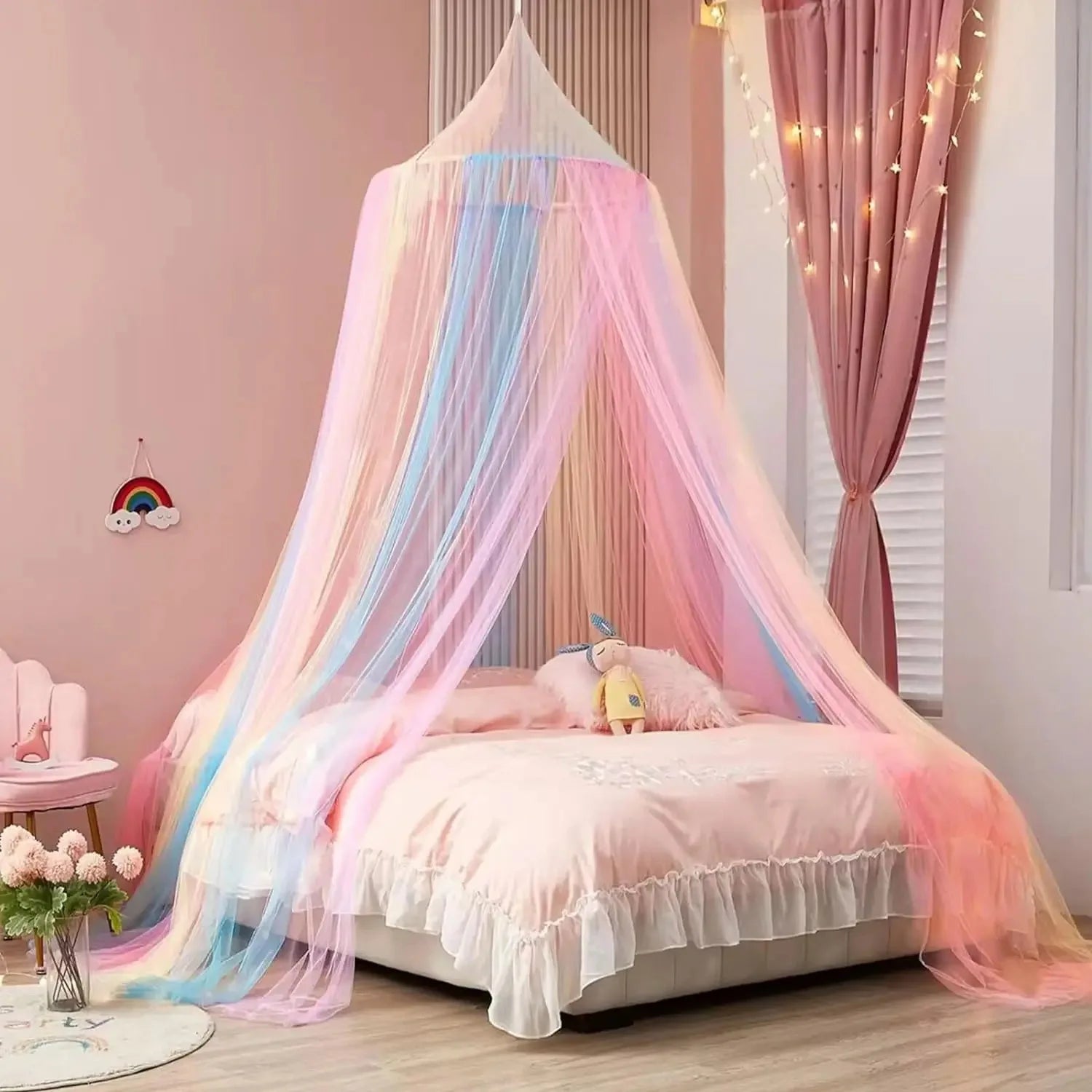 Rainbow Mosquito Net ,Universal Size, Magical tent for girls